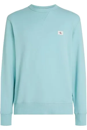 Calvin Klein Heren, Sweatshirts & Hoodies, Blauw, Maat: XL Katoen
