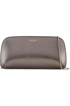 Giorgio Armani Dames, Tassen, Grijs, Maat: ONE Size Leer