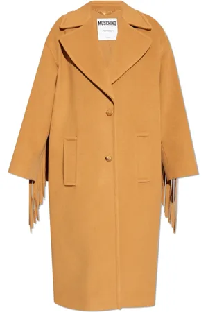 Moschino Dames, Mantels, Bruin, Maat: XS Wol