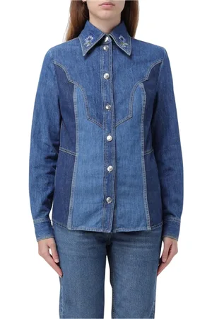 Etro Dames, Blouses & Shirts, Blauw, Maat: S Denim