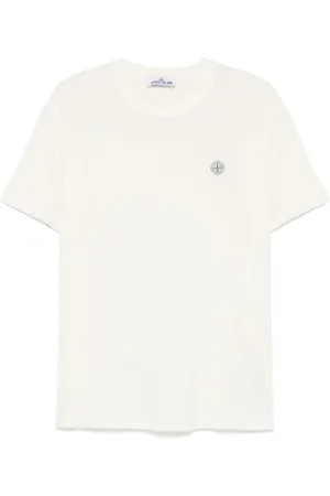 Stone Island Heren, Tops, Wit, Maat: M Katoen