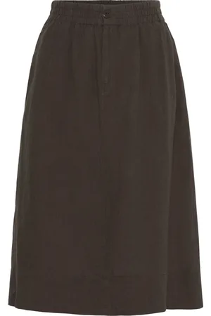 Part Two Dames, Rokken, Bruin, Maat: 2XL Linnen