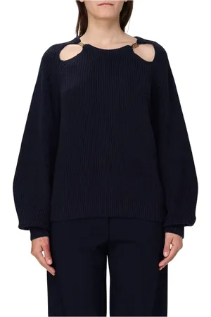 Twin-Set Dames, Truien, Blauw, Maat: S Katoen