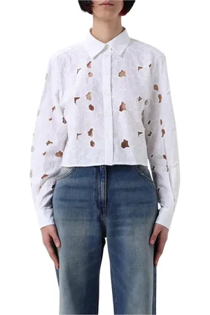 Msgm Dames, Blouses & Shirts, Wit, Maat: XS Katoen