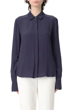 Patrizia Pepe Dames, Blouses & Shirts, Blauw, Maat: XS Zijde