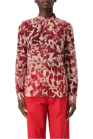 FORTE FORTE Dames, Blouses & Shirts, Rood, Maat: S Katoen