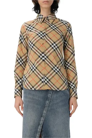 Burberry Dames, Blouses & Shirts, , Maat: M Katoen