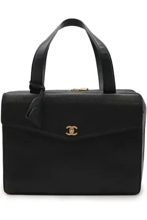 CHANEL Dames, Pre-owned, Zwart, Maat: ONE Size Leer