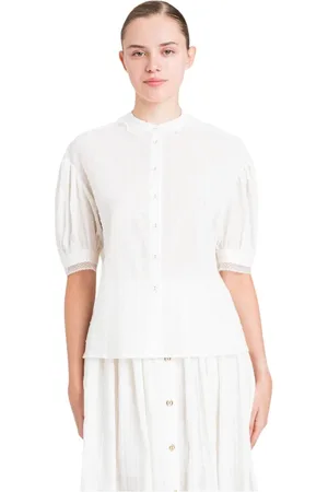 Twin-Set Dames, Blouses & Shirts, Wit, Maat: XS Katoen