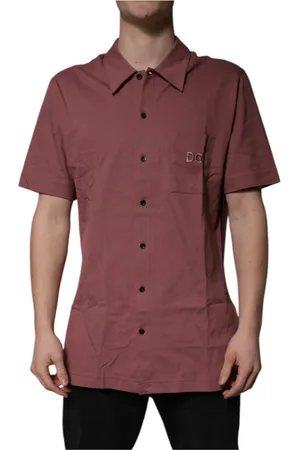Dolce & Gabbana Heren, Overhemden, Roze, Maat: 2XL Katoen