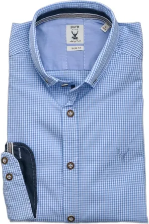 Hatico Heren, Overhemden, Blauw, Maat: 2XL