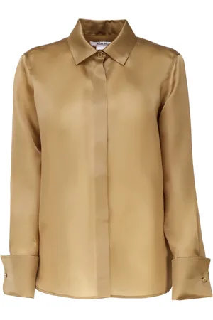 Max Mara Dames, Blouses & Shirts, Bruin, Maat: S Zijde