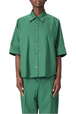 Liu Jo Dames, Blouses & Shirts, Groen, Maat: M Katoen