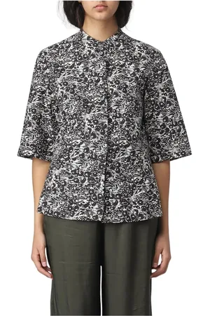 Aspesi Dames, Blouses & Shirts, Zwart, Maat: XS Katoen