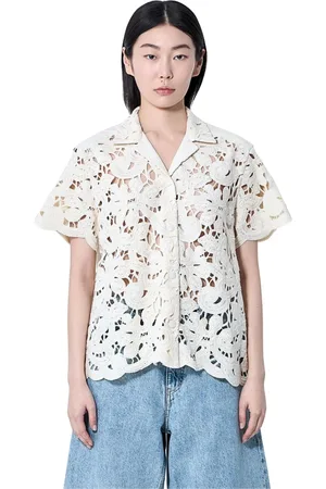 Moncler Dames, Blouses & Shirts, Wit, Maat: S Katoen