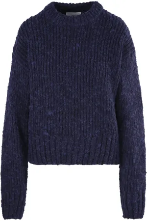Ami Dames, Truien, Blauw, Maat: XS Wol