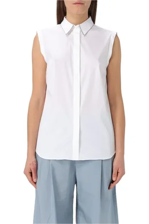 Brunello Cucinelli Dames, Blouses & Shirts, Wit, Maat: S Katoen