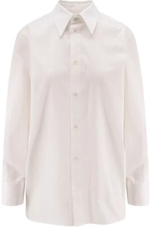 Saint Laurent Dames, Blouses & Shirts, Wit, Maat: L Katoen