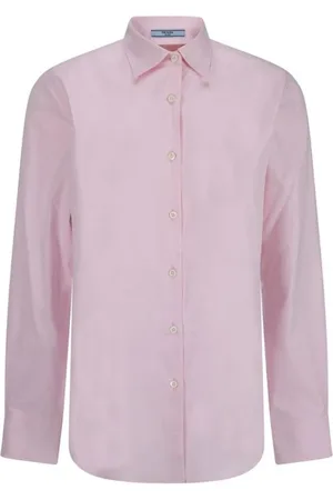Prada Dames, Blouses & Shirts, Roze, Maat: L Katoen