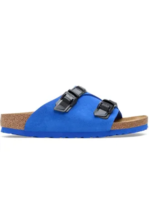 Birkenstock Heren, Schoenen, Blauw, Maat: 44 EU Suède