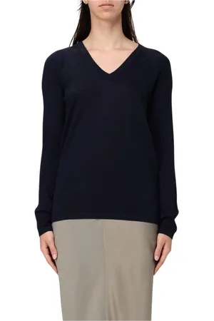 Lisa Yang Dames, Truien, Blauw, Maat: M Wol