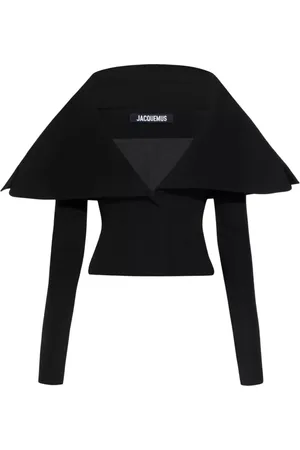 Jacquemus Dames, Jassen, Zwart, Maat: S Leer