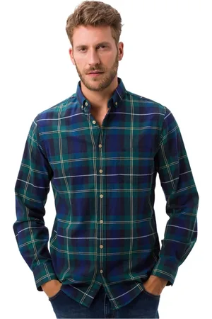 Brax Heren, Overhemden, Groen, Maat: M