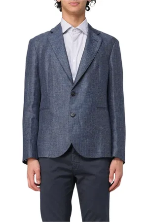 Emporio Armani Heren, Pakken, Blauw, Maat: 2XL Katoen
