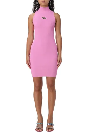 Diesel Dames, Jurken, Roze, Maat: S Viscose