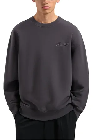 OLAF HUSSEIN Heren, Sweatshirts & Hoodies, Grijs, Maat: M Katoen