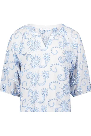 Betty & Co Dames, Blouses & Shirts, Blauw, Maat: XL