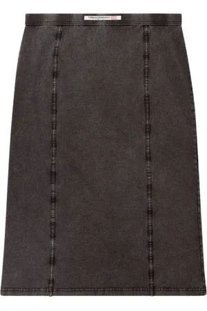 Diesel Dames, Rokken, Grijs, Maat: S Denim