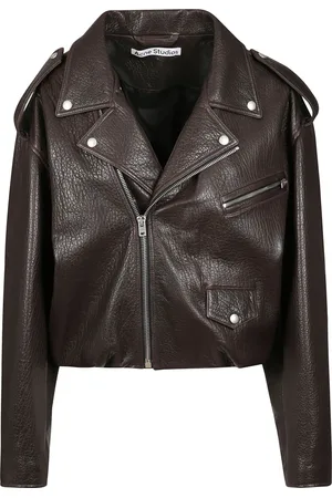 Acne Studios Dames, Jassen, Bruin, Maat: M Leer