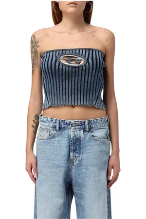 Diesel Dames, Tops, Blauw, Maat: L Denim