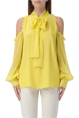 Pinko Dames, Blouses & Shirts, Geel, Maat: M Zijde