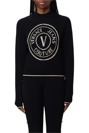 VERSACE Dames, Truien, Zwart, Maat: M