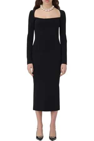 Dolce & Gabbana Dames, Jurken, Zwart, Maat: XS Wol