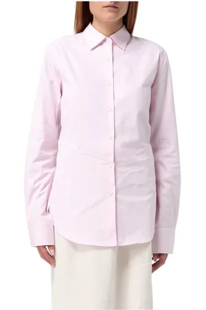 Prada Dames, Blouses & Shirts, Roze, Maat: L Katoen