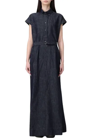 Brunello Cucinelli Dames, Jurken, Blauw, Maat: L Denim