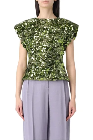 Ganni Dames, Blouses & Shirts, Groen, Maat: M