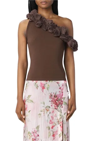 BLUMARINE Dames, Tops, Bruin, Maat: S Viscose