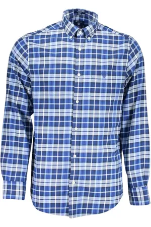 GANT Heren, Overhemden, Blauw, Maat: S Katoen