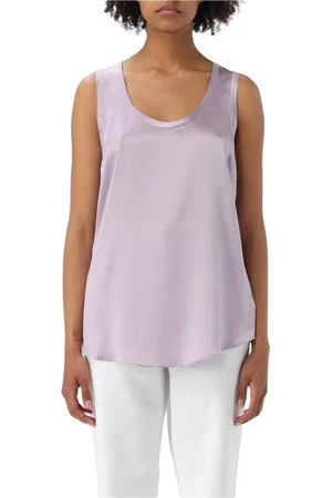Brunello Cucinelli Dames, Tops, Paars, Maat: M Zijde