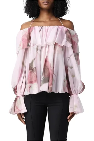 BLUMARINE Dames, Blouses & Shirts, Roze, Maat: S Zijde