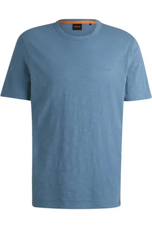 HUGO BOSS Heren, Tops, Blauw, Maat: M Katoen