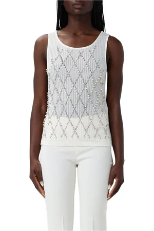 Twin-Set Dames, Tops, Wit, Maat: S