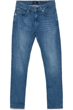 7 for all Mankind Heren, Jeans, Blauw, Maat: W33 Denim