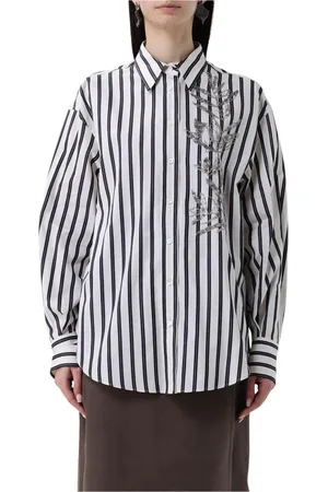 Brunello Cucinelli Dames, Blouses & Shirts, Wit, Maat: S Katoen