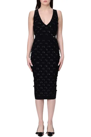 Elisabetta Franchi Dames, Jurken, Zwart, Maat: S