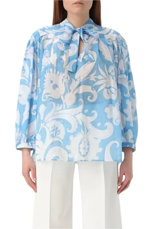 Etro Dames, Blouses & Shirts, Blauw, Maat: M